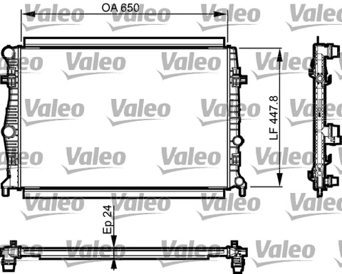 VALEO RADIATOR Fits AUDI 8VE,8VF/OCTAVIA NE/GOLF 1.4L 735556 14-on