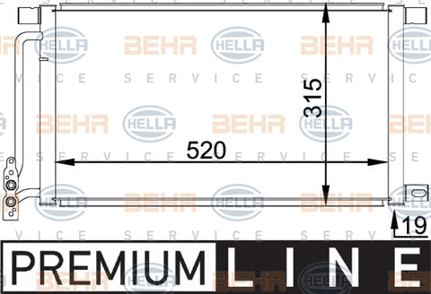 BEHR CONDENSER Fits BMW 3 E46/X3 E83 99-10 8FC 351 038-211