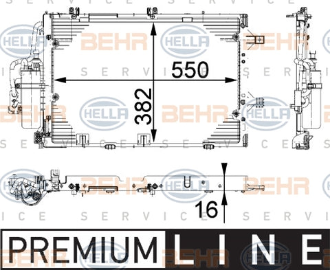 BEHR CONDENSER Fits HOLDEN BARINA/COMBO/TIGRA XC 8FC 351 301-191