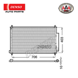 AAA (DENSO) CONDENSER Fits HONDA CR-V RM (2012 - 2017)