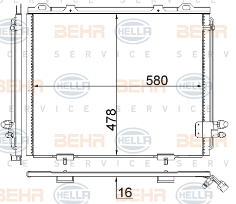 BEHR CONDENSER Fits MERCEDES BENZ E-CLASS 96-02 8FC 351 036-761