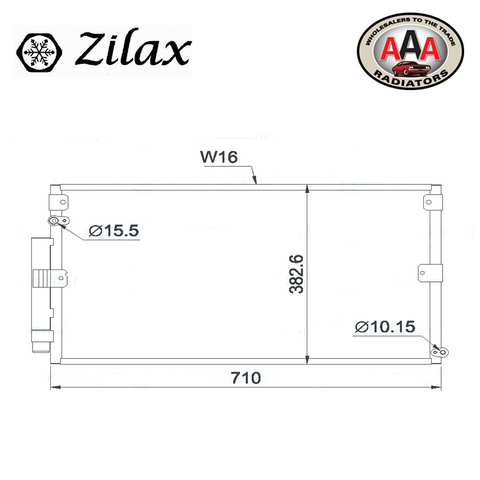 AAA (ZILAX) CONDENSER Fits TOYOTA LAND CRUISER (1998 - 2002)