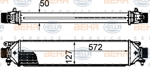 BEHR INTERCOOLER Fits ALFA ROMEO MITO 955/FIAT PUNTO/RITMO 06-15 8ML 376 899-131