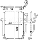 CONDENSER FITS VOLVO S40 (MAHLE/BEHR)