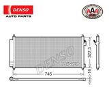 AAA (DENSO) CONDENSER Fits HONDA JAZZ (2008 - 2014)