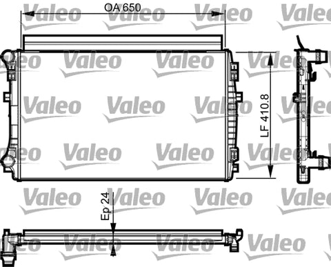 VALEO RADIATOR Fits AUDI A3/Q2/Q3/SKODA KAPOQ/OCTAVIA/VW GOLF/PASSAT 1.4L/2.0L