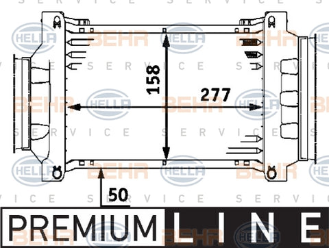 BEHR INTERCOOLER Fits MINI R50,R53 02-06 8ML 376 723-431