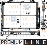 BEHR RADIATOR Fits E-CLASS E 200 Kompressor 97-03 8MK 376 712-741/8MK376712741