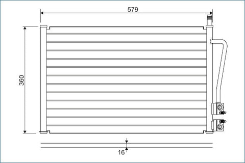 CONDENSER FITS FORD FIESTA (VALEO)