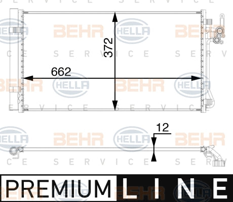 BEHR CONDENSER fits LAND ROVER 8FC 351 008-351