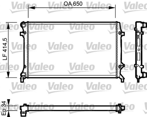 VALEO RADIATOR Fits AUDI A3/SKODA OCTAVIA/VW CADDY/GOLF/JETTA/PASSAT 04-10