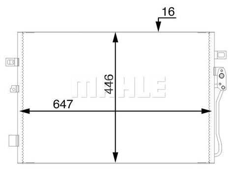 CONDENSER FOR DODGE/FIAT (MAHLE/BEHR)