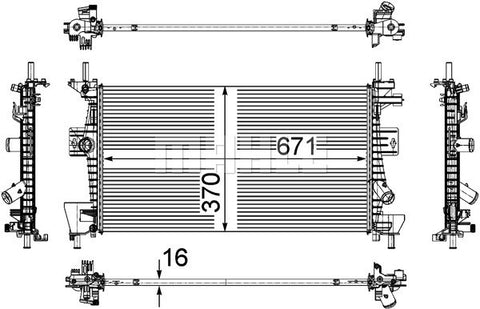 RADIATOR FITS FORD FOCUS (MAHLE/BEHR)