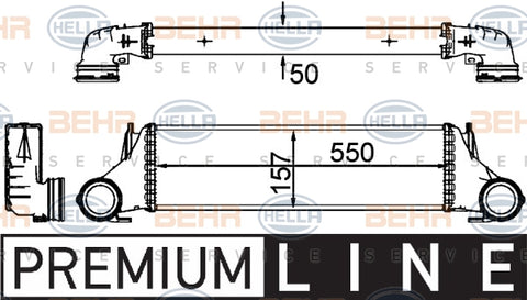 BEHR INTERCOOLER Fits BMW X5 E53 3.0d 03-06 8ML 376 777-241/8ML376777241