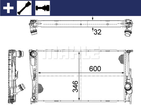 RADIATOR FITS BMW X1