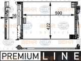 BEHR CONDENSER Fits BMW 5 E61/6 E64/7 E66 02-10 8FC 351 301-321