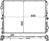 MAIN RADIATOR FITS MERCEDES GLC(A0995008800)