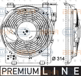 BEHR FAN Fits HOLDEN BARINA XC 1.4L/1.8L 00-05 8EW 009 157-451