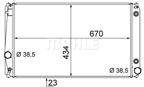 RADIATOR FITS TOYOTA RAV (MAHLE/BEHR)