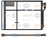 BEHR CONDENSER Fits BMW 5 F10 520i 11-15 8FC 351 316-611