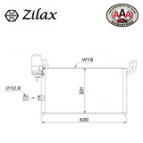 AAA (ZILAX) CONDENSER Fits FORD COURIER PG (2002 - 2004)