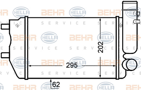 BEHR INTERCOOLER Fits FIAT DUCATO 230,244 2.8L 00-14 8ML 376 727-571