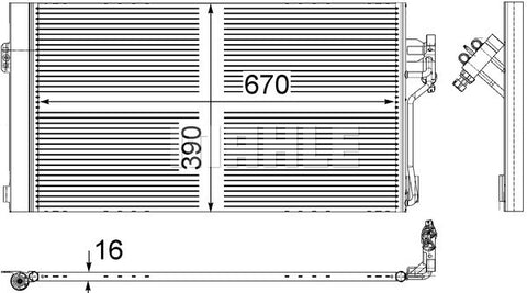 CONDENSER  MERCEDES  (MAHLE/BEHR)