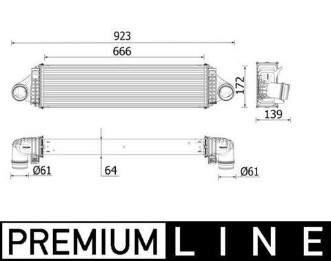 INTERCOOLER FITS VOLVO (31338734 ) - (MAHLE/BEHR)