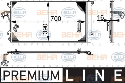 BEHR CONDENSER Fits AUDI Q7/PORSCHE CAYENNE 9PA 02-15 8FC 351 317-461