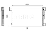 CONDENSER FIAT/ALFA (MAHLE/BEHR)