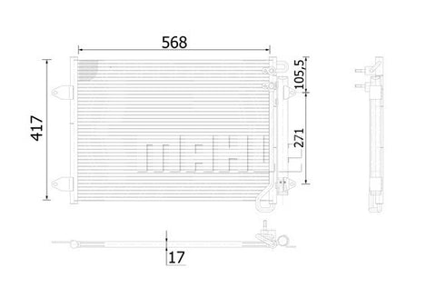 CONDENSER VK -PASSAT (MAHLE/BEHR)