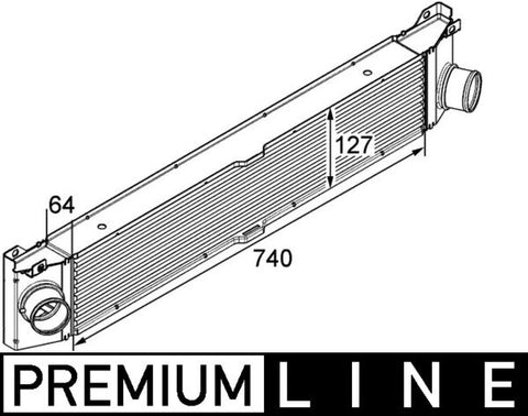 INTERCOOLER FITS FIAT (1347700080) - MAHLE/BEHR