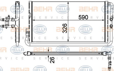 BEHR RADIATOR Fits BMW 5 F10,M5/6 F12/F13 M6 11-15 8MK 376 750-791/8MK376750791