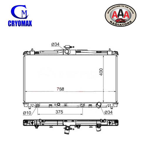 AAA (CRYOMAX) RADIATOR Fits TOYOTA AURION GSV50 (2012 - 2017)