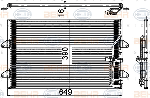 BEHR CONDENSER Fits FORD FAIRMONT/FALCON AU/TICKFORD TE 99-02 8FC 351 304-541