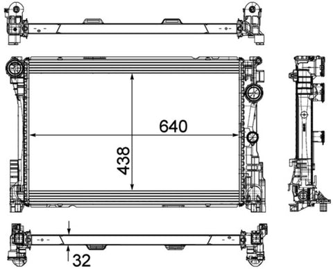 RADIATOR FITS MERCEDES W204-(A0995006203) (MAHLE/BEHR) -