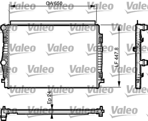 VALEO RADIATOR Fits AUDI A3/Q2/SKODA OCTAVIA/VW GOLF/PASSAT/TIGUAN 13-on 735559