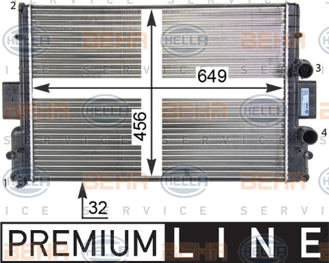 BEHR RADIATOR Fits IVECO DAILY 29L10V 05-11 8MK 376 760-621