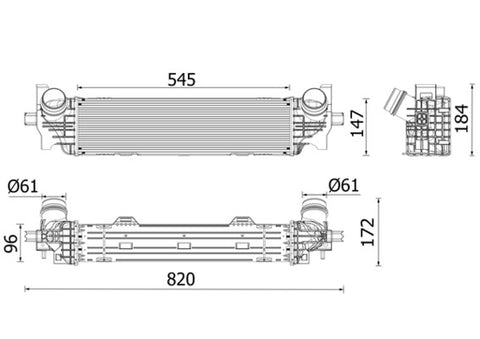 INTERCOOLER FITS BMW (17518576509)