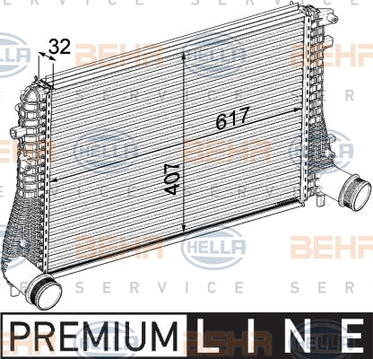 BEHR INTERCOOLER Fits AUDI A3/TT/SKODA OCTAVIA/VW GOLF 09-15 8ML 376 746-721