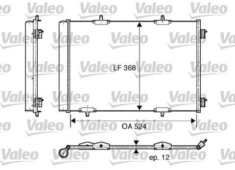 VALEO CONDENSER Fits CITROEN C3/C4 DS3 PEUGEOT 2008 CU 09-on 818015