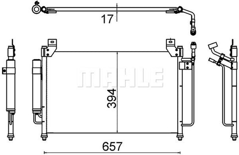 CONDENSER FITS MAZDA CX-7 (MAHLE/BEHR)