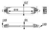 INTERCOOLER FITS INFINITI(144614GC0A ) - MAHLE/ BEHR