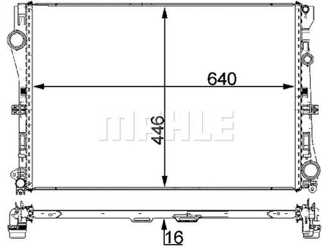 RADIATOR FITS MERCEDES C-CLASS-(A0995002203 ) (MAHLE/BEHR)