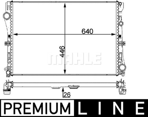 RADIATOR FITS MERCEDES E220D (A0995007303) - MAHLE/BEHR