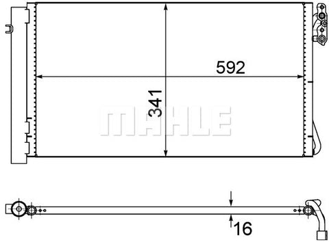 CONDENSER FITS BMW (MAHLE/BEHR)