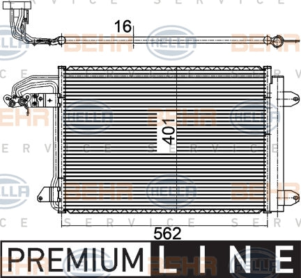 BEHR CONDENSER Fits AUDI A3/TT/SKODA/VW 05-on 8FC 351 301-041