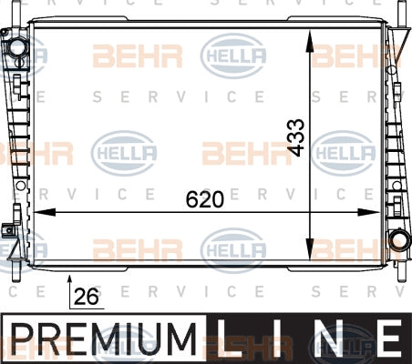 BEHR RADIATOR Fits PORSCHE CAYENNE 92A 3.0L/VW TOUAREG 3.0L 11-on 8MK376756341