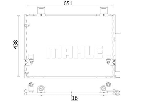 CONDENSER FITS TOYOTA HILUX (MAHLE/BEHR)