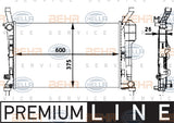 BEHR RADIATOR Fits MERCEDES-BENZ A-CLASS A150/A170/A180 04-12 8MK 376 721-021